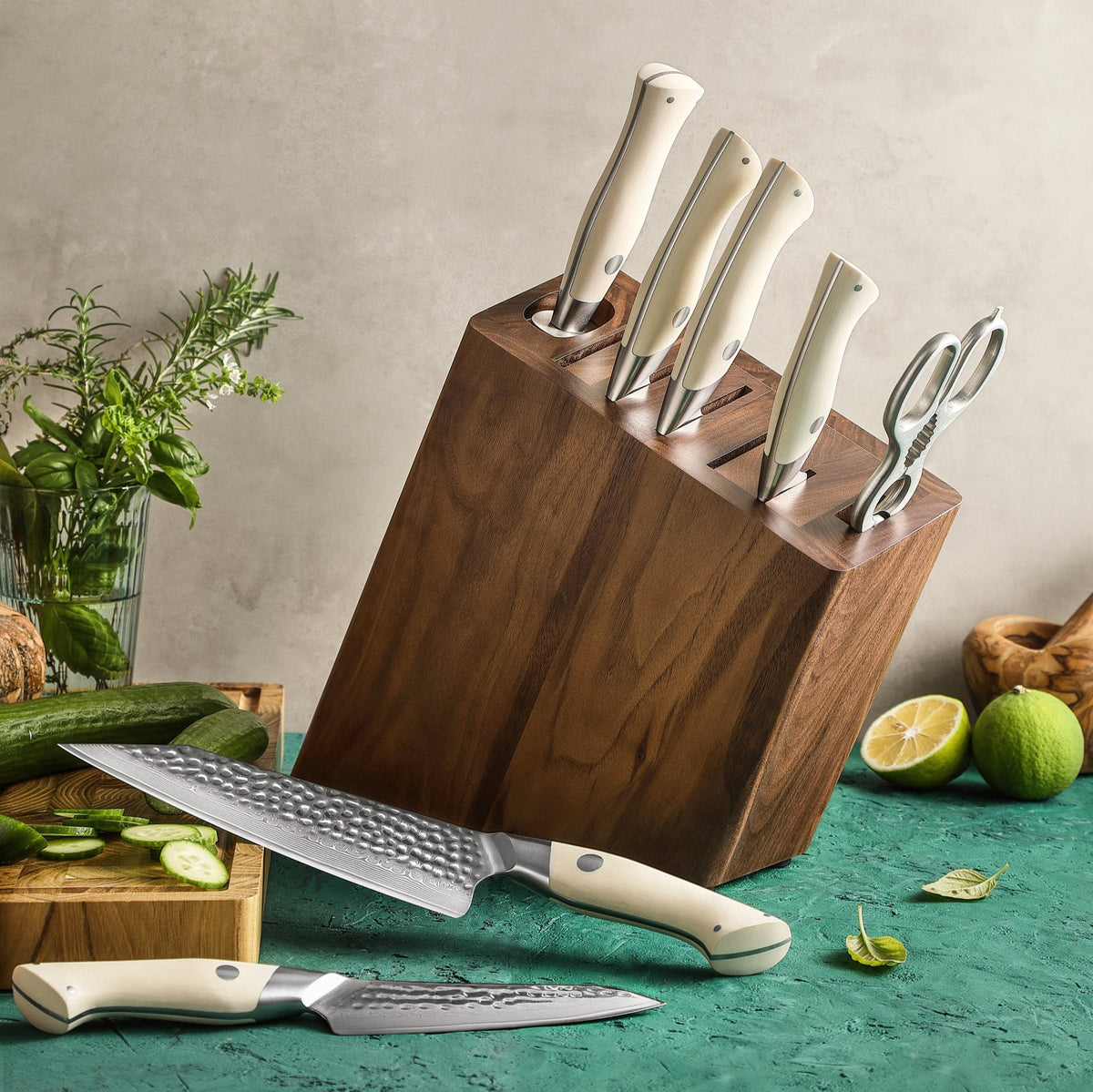 Seido 5 Knife Holder – 5-Slot Wooden Block by Kansai Knives