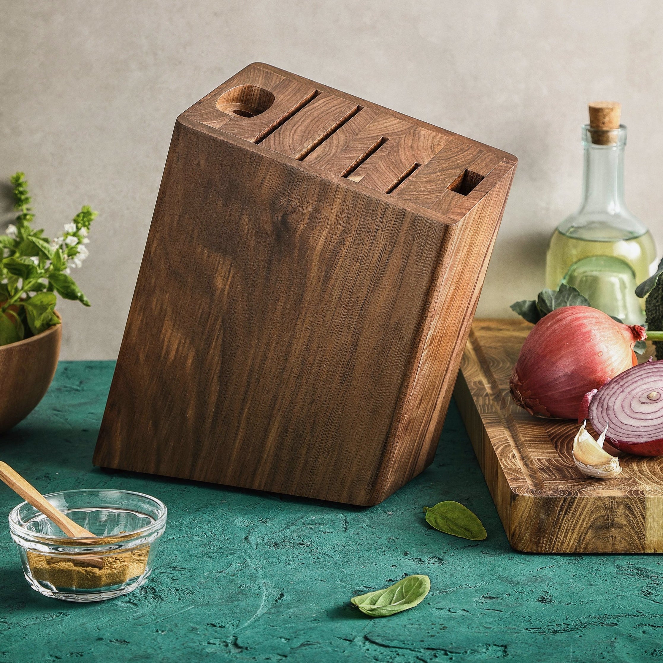 Seido 4 Knife Holder – 4-Slot Wooden Block by Kansai Knives